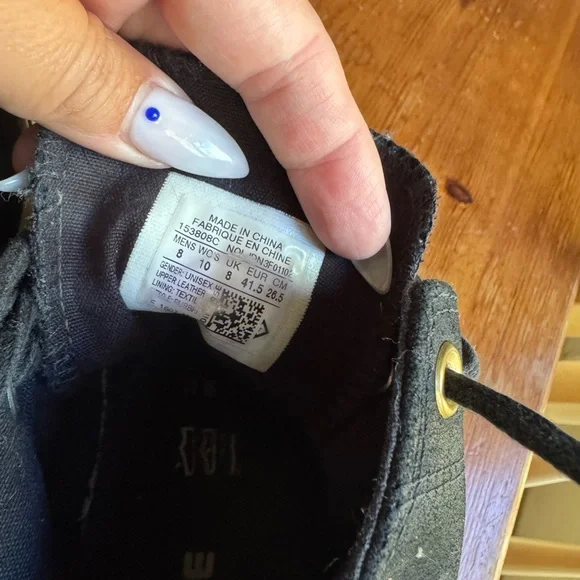 Black High-Top Sneakers with Gold Eyelets - Picture 5 of 5